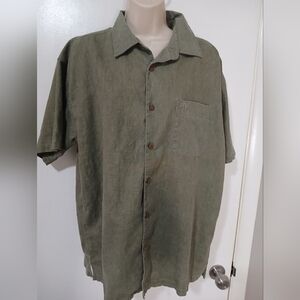 Green Button-Up Shirt